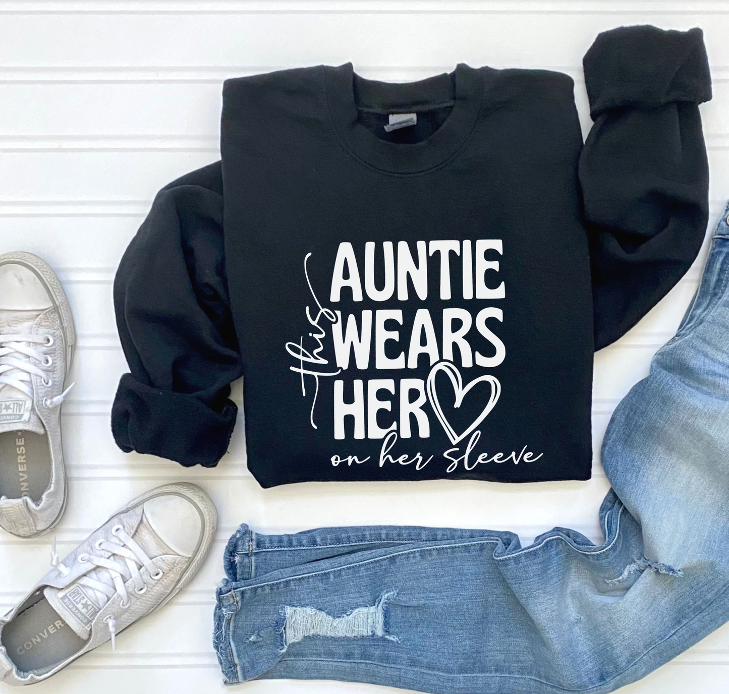 This Auntie Wears Her Heart On Her Sleeve SVG PNG, Aunt svg, Best Aunt Ever svg, Cool Aunt Club svg, Auntie svg, Promoted to Aunt svg