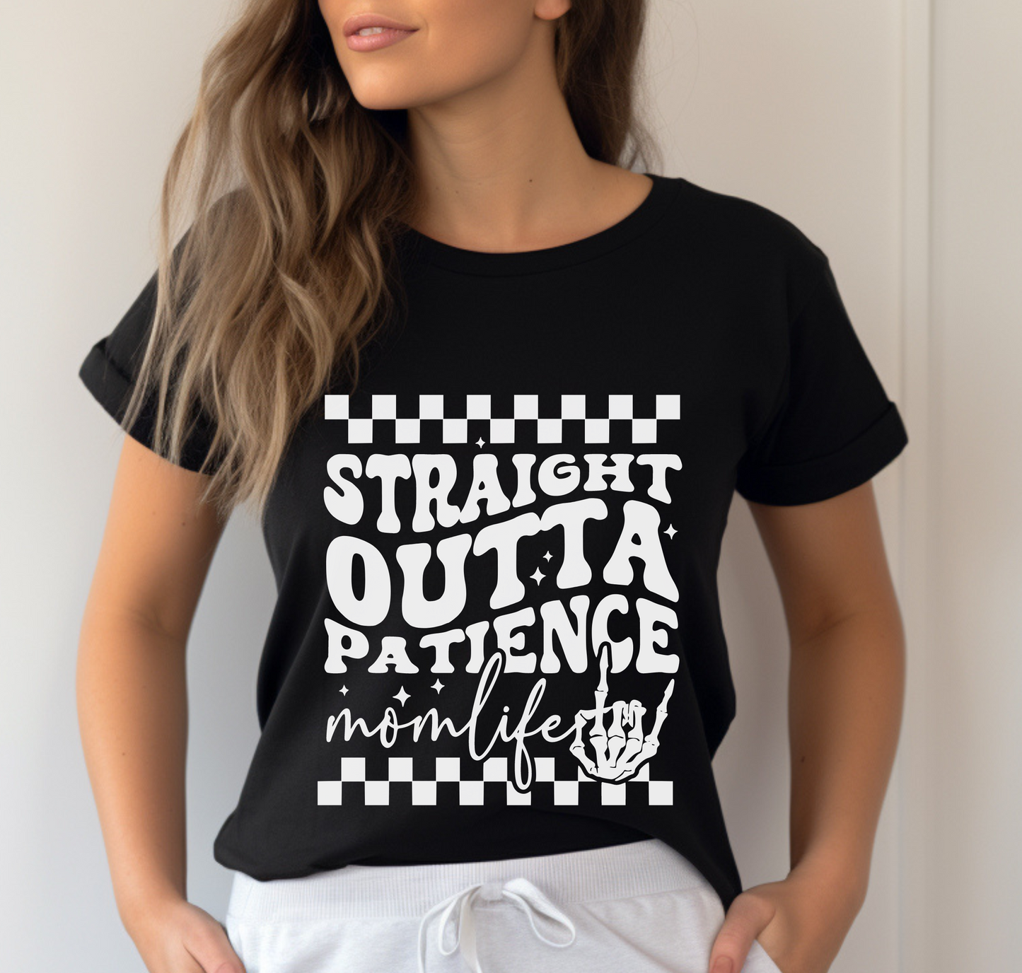 Straight Outta Patience SVG PNG, Mom svg, Funny Mom svg, Mother's Day svg, Mama svg