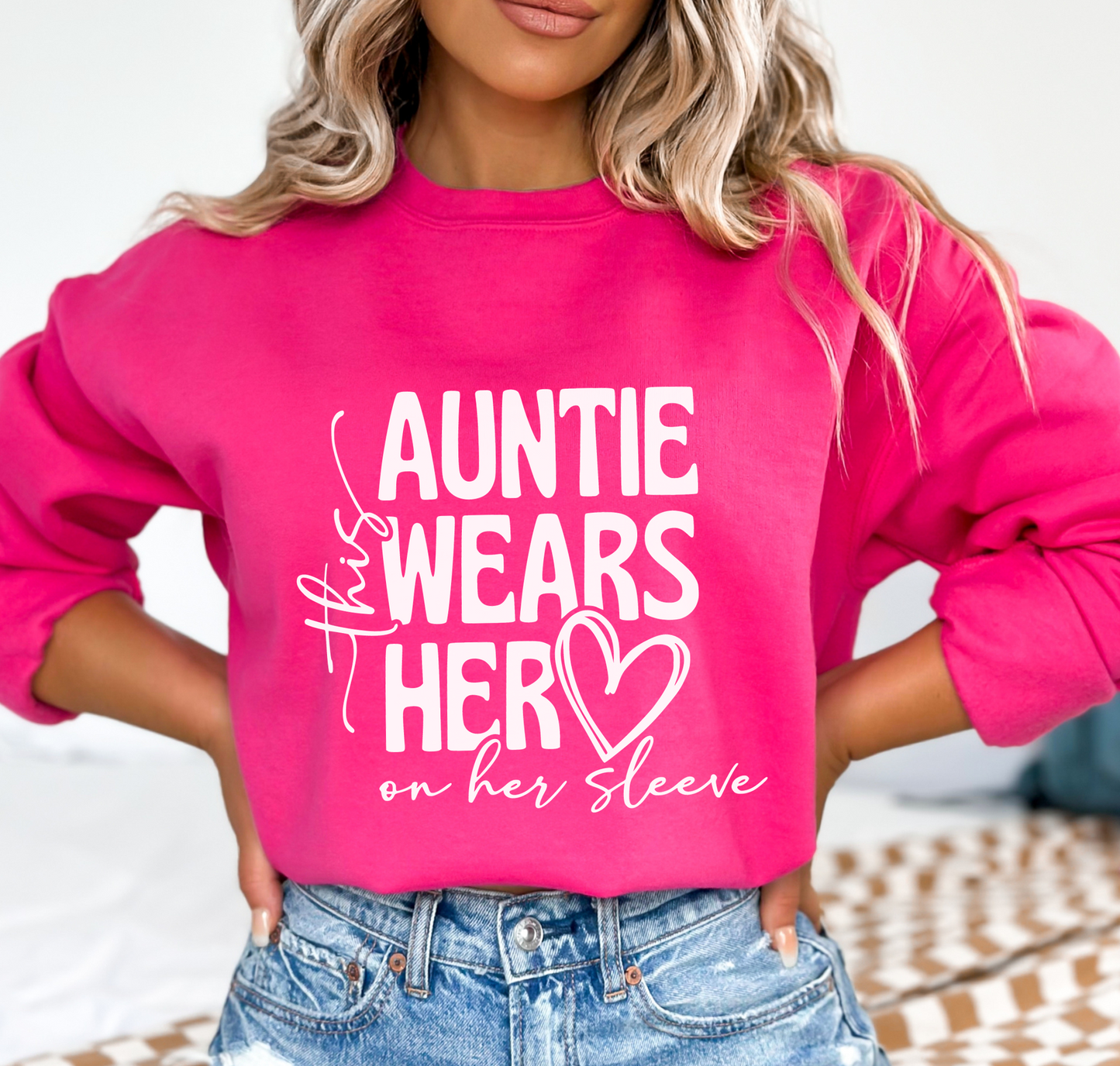 This Auntie Wears Her Heart On Her Sleeve SVG PNG, Aunt svg, Best Aunt Ever svg, Cool Aunt Club svg, Auntie svg, Promoted to Aunt svg