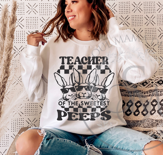 Teacher of the Sweetest Peeps SVG PNG, Easter svg, Teacher Easter svg, Easter Bunny svg, Easter Shirt, Cottontail Candy Co, Happy Easter svg