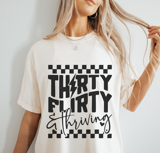 Thirty Flirty and Thriving SVG PNG, In My Thirties Era svg, Hello Thirty svg, 30th Birthday svg, Thirty AF svg, Limited Edition svg